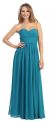 Main image of Strapless Ruched Bodice Long Formal Evening Dress